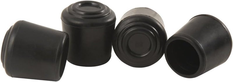 SoftTouch Waxman SoftTouch Rubber Leg Tip Protectors - 4 Piece Set, 1 Inch, Black - Image 1